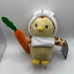 Pudgy Penguins Plush Buddies Giraffe Penguin with Bear Hood and Carrot 8 Inch